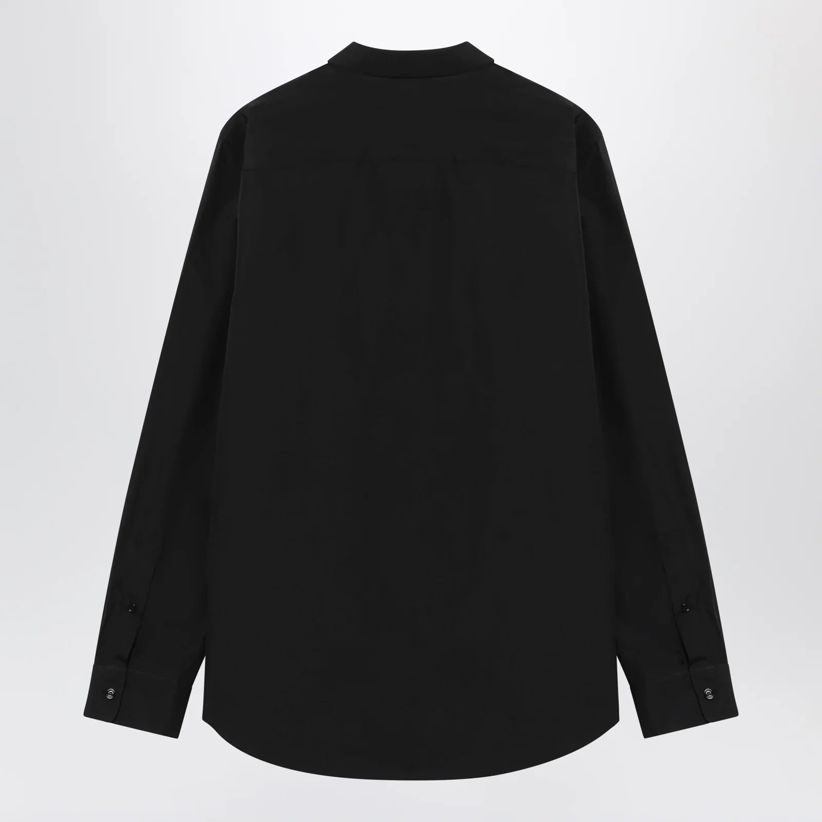 Burberry Classic-fit cotton poplin shirt with Check trim, black