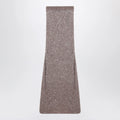 Balenciaga Light brown/silver maxi skirt with sequins