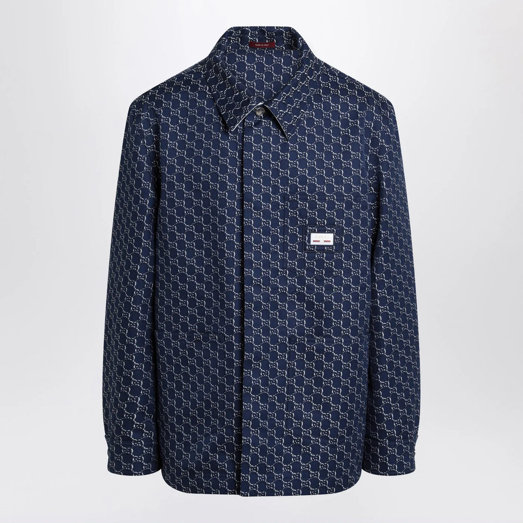 GUCCI Blue/white jacket with GG Shadow