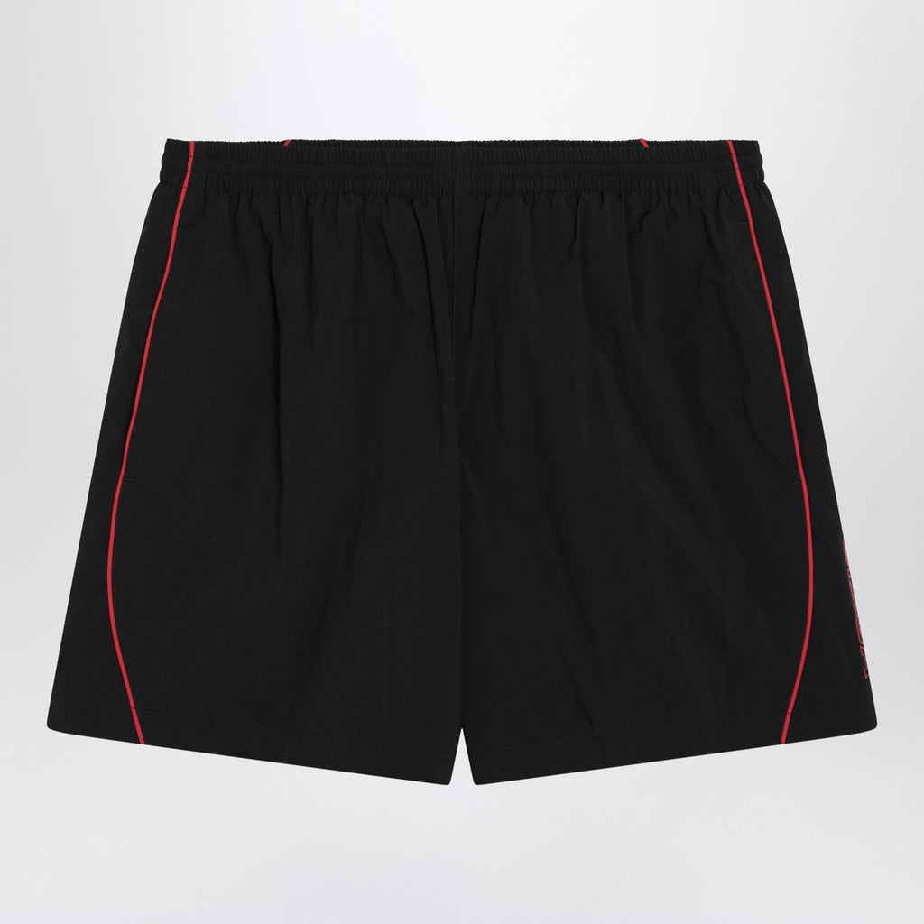 Balenciaga Black technical fabric short with logo