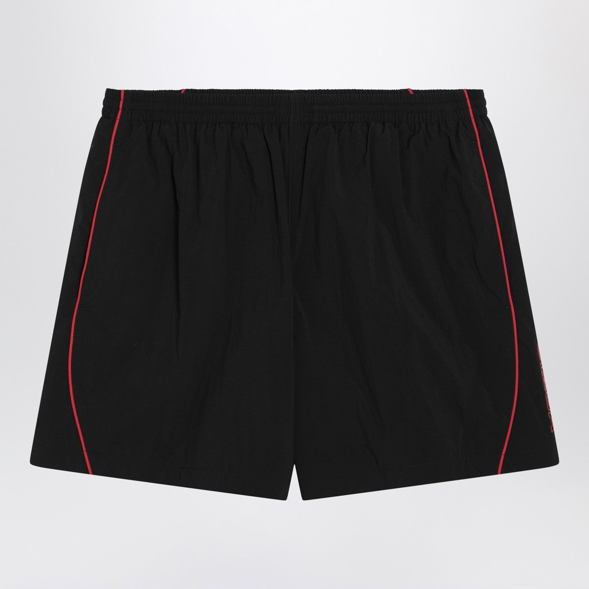 Balenciaga Black technical fabric short with logo