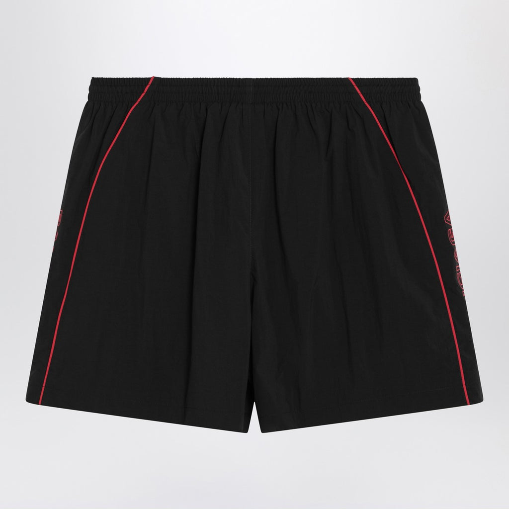 Balenciaga Black technical fabric short with logo