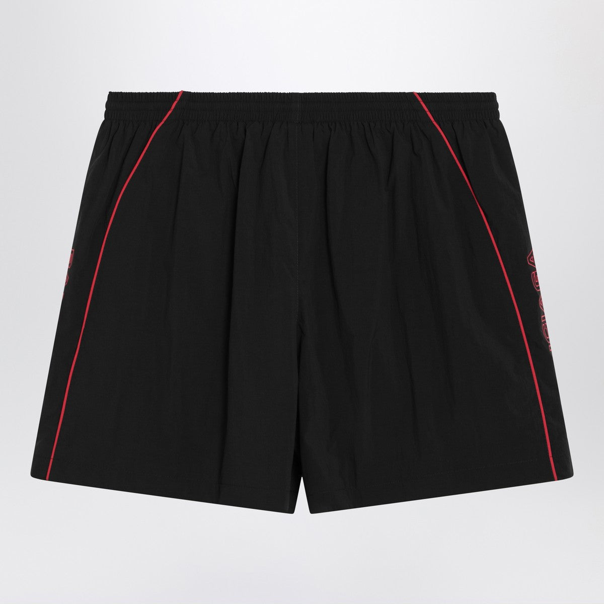 Balenciaga Black technical fabric short with logo