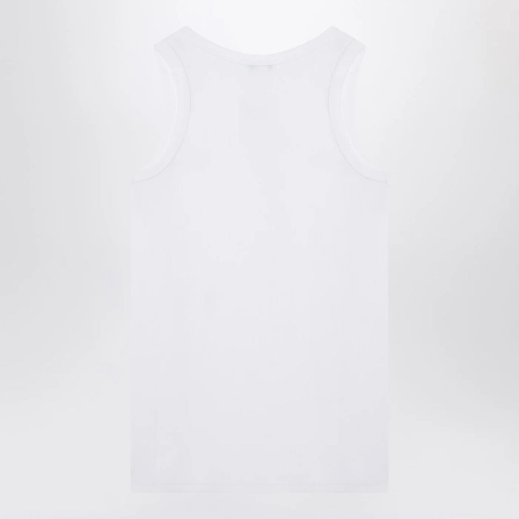 Alexander McQueen White cotton tank top