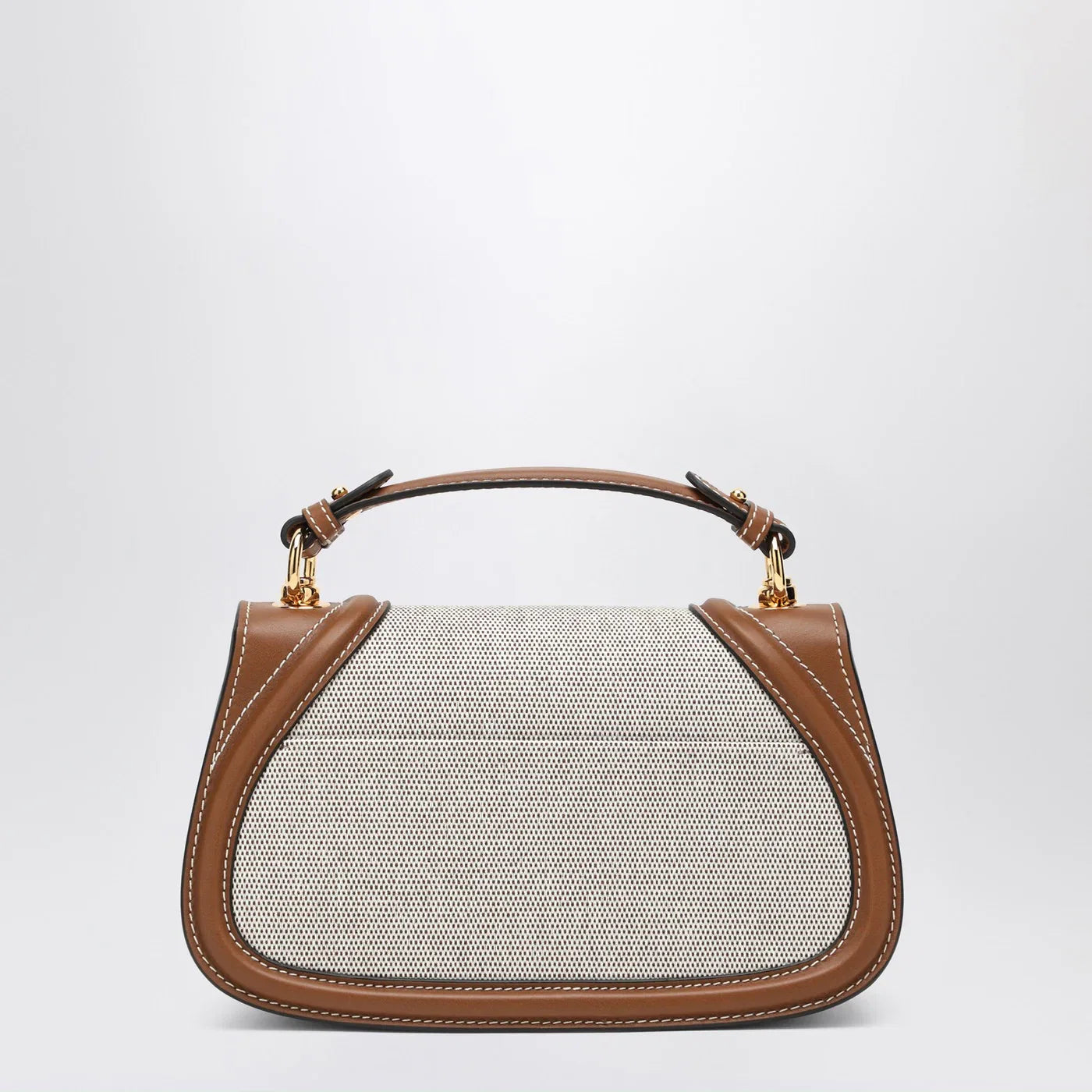 GUCCI Blondie medium minus bag in fabric and brown leather