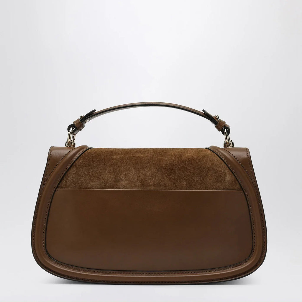 GUCCI Mini Blondie brown shoulder bag in suede