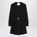 Saint Laurent Black mini dress with belt