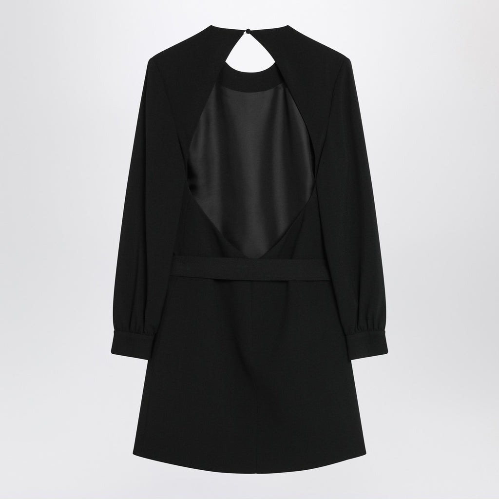 Saint Laurent Black mini dress with belt