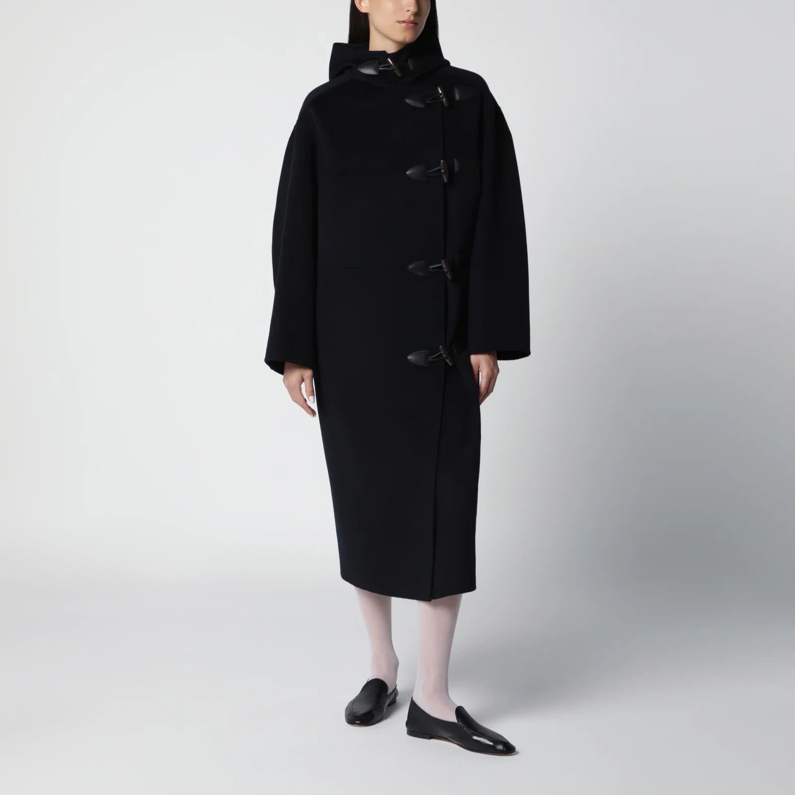 Róhe Navy Blue Duffle Coat