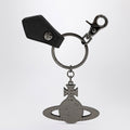 Vivienne Westwood Black hammered metal Orb keychain