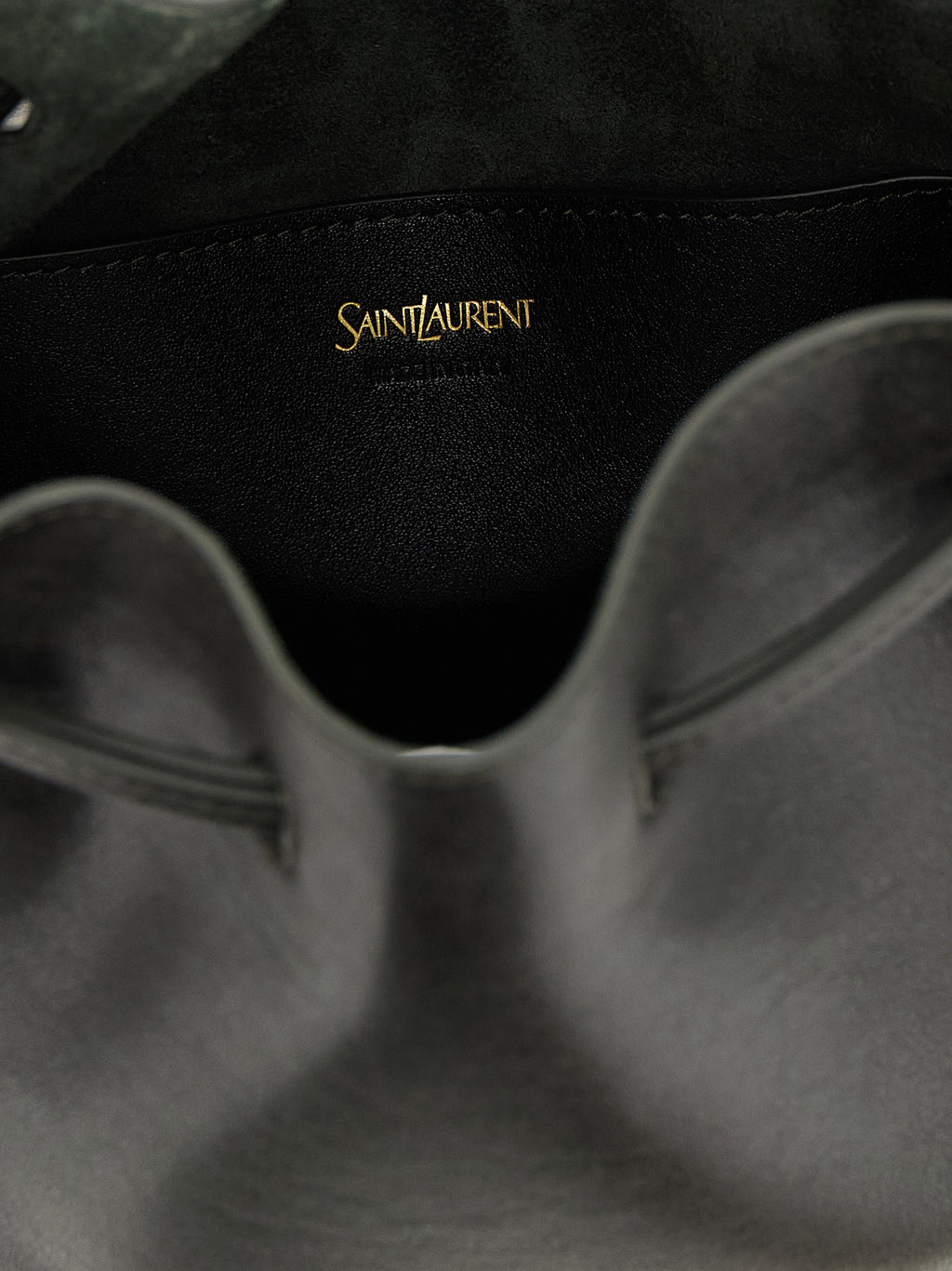 Saint Laurent Large Leather Bucket Bag