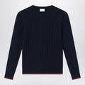 GUCCI Blue cable-knit wool sweater
