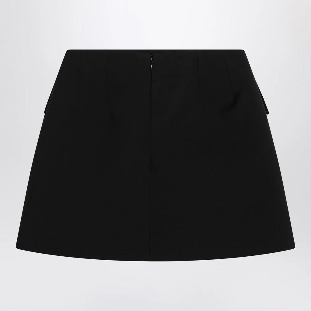 Alexander McQueen Black wool mini skirt