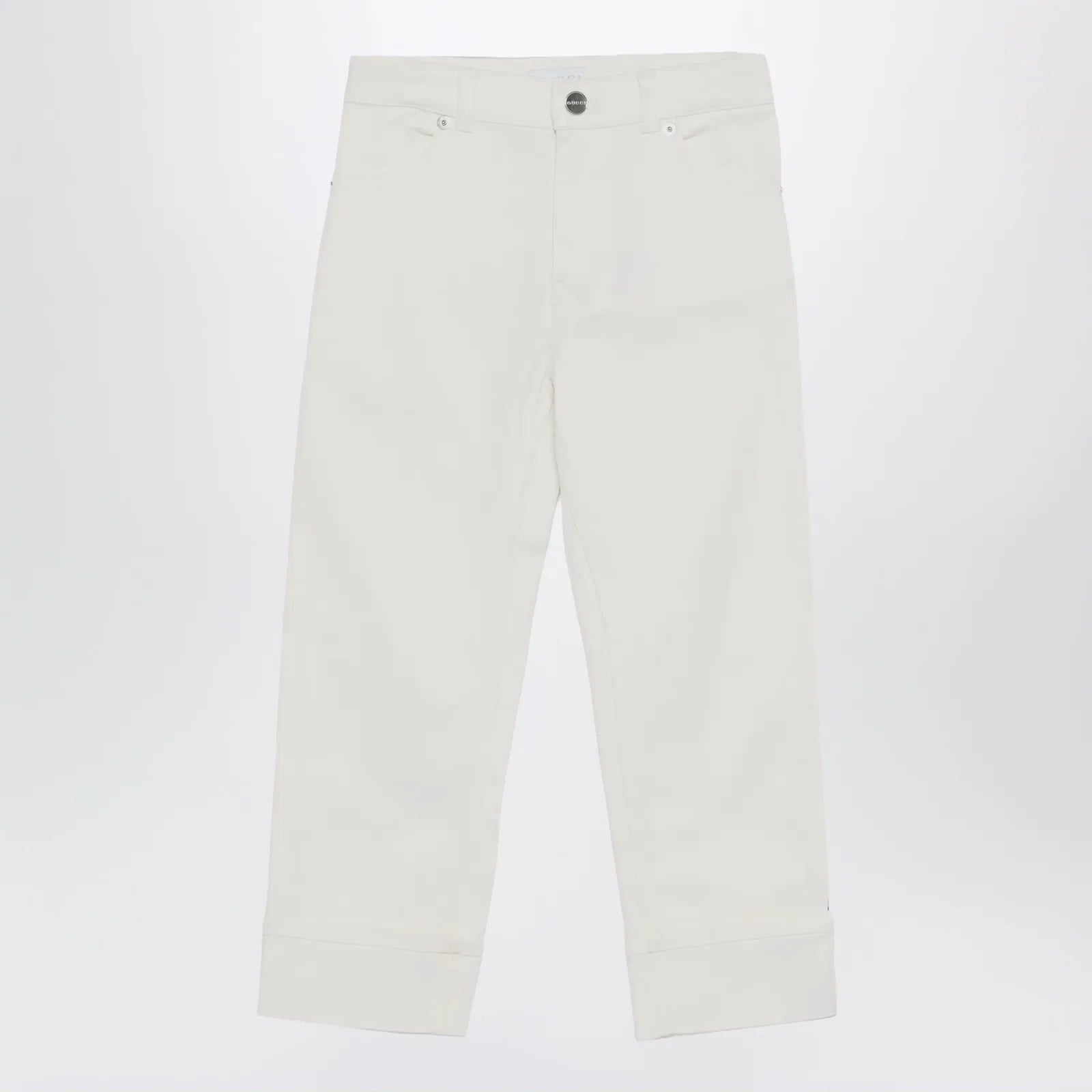 GUCCI White cotton trousers