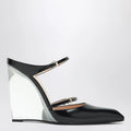 GUCCI Black sabots with transparent wedge