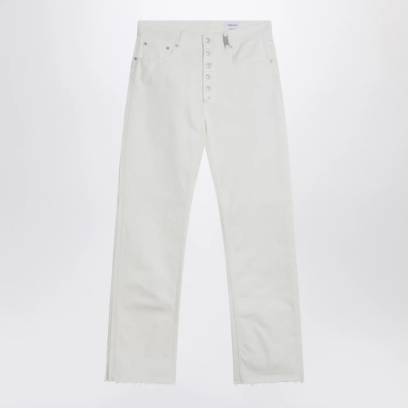 Alexander McQueen White denim trousers