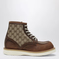 GUCCI Laced ankle boot with GG insert