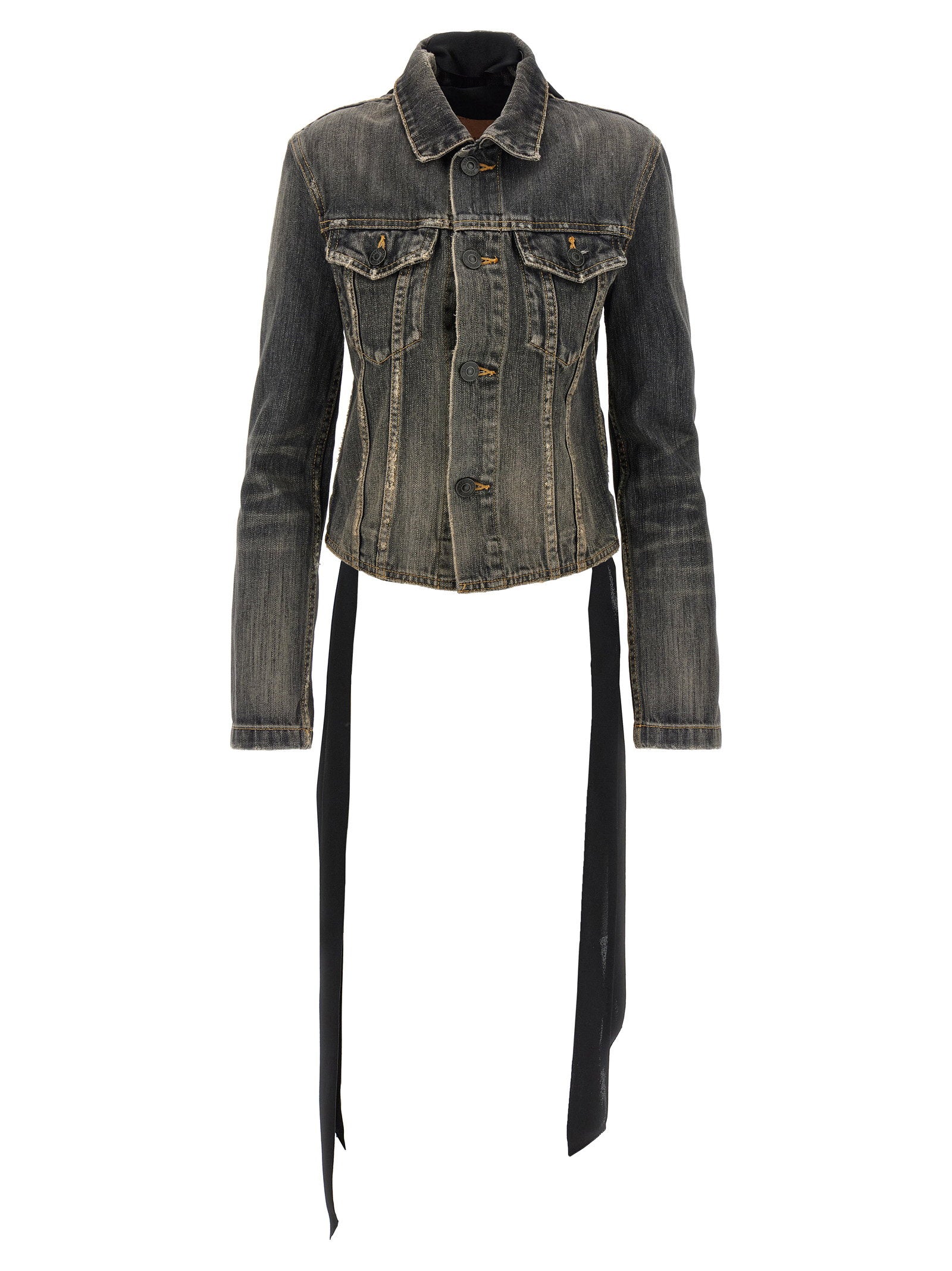Balenciaga Lace Up Denim Jacket