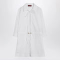 GUCCI White shirtdress in cotton poplin