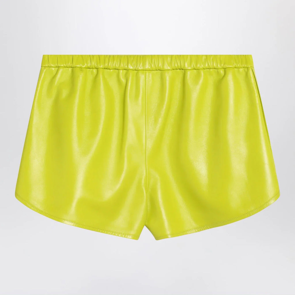 GUCCI Lime green Shorts in leather
