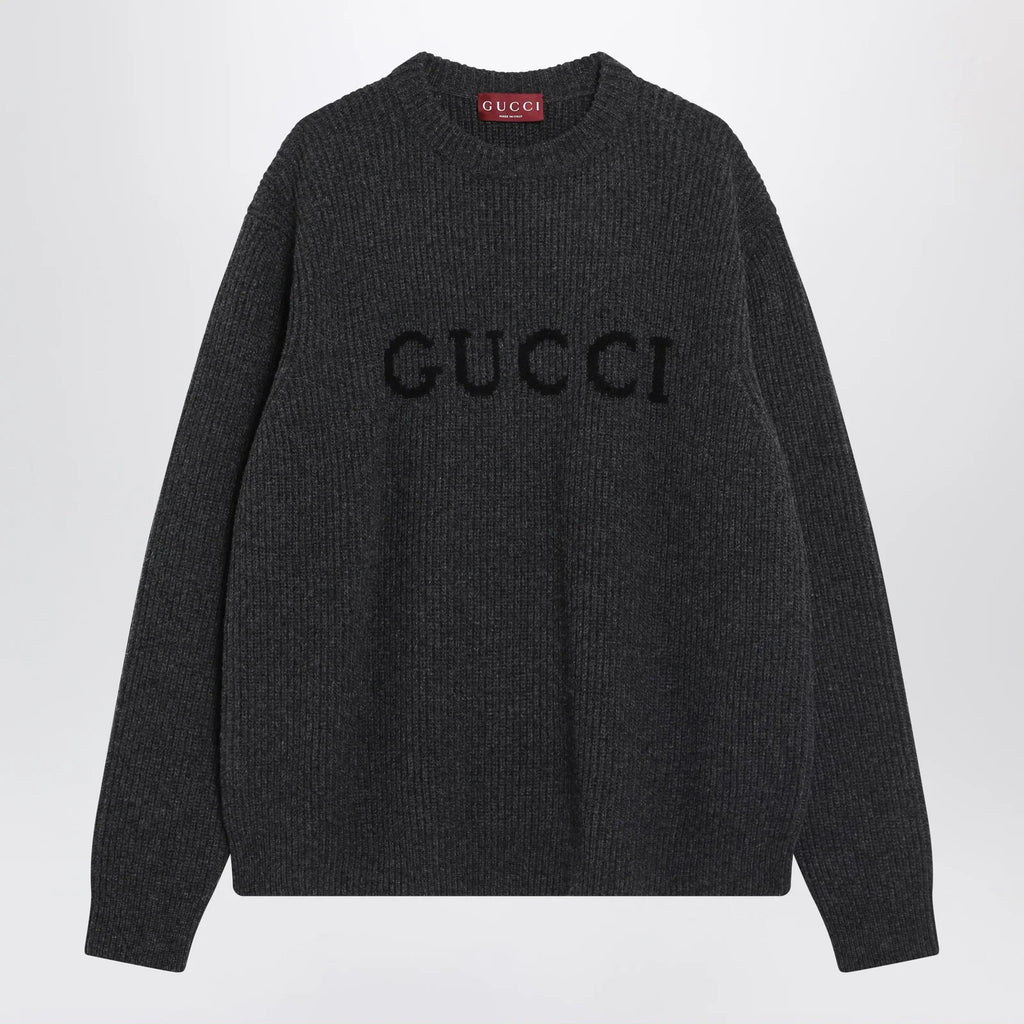 GUCCI Gray wool and cashmere sweater