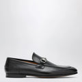 GUCCI Black moccasin with buckle