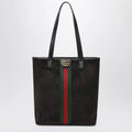 GUCCI Medium Ophidia shopping bag in brown suede