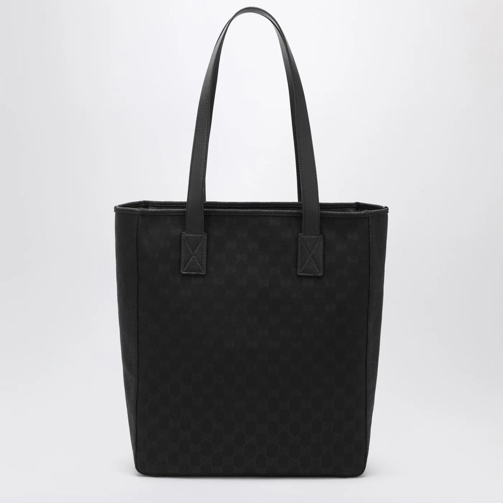 GUCCI GG black fabric shopping bag