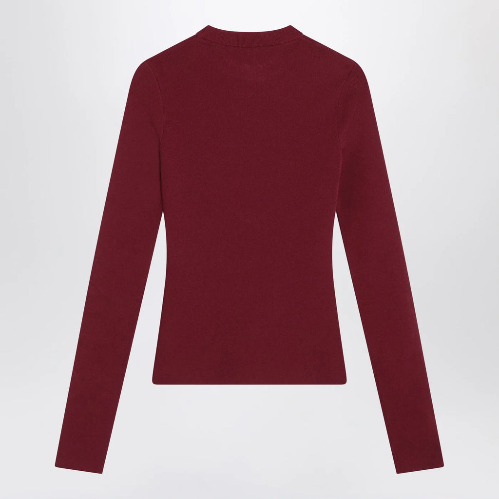 Balenciaga Ribbed burgundy Nano BB sweater