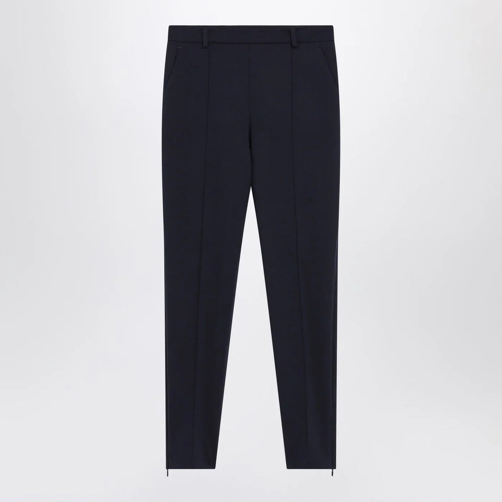 GUCCI Slim blue wool trousers