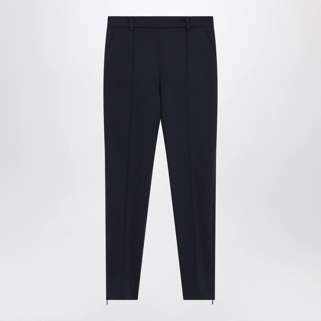 GUCCI Slim blue wool trousers