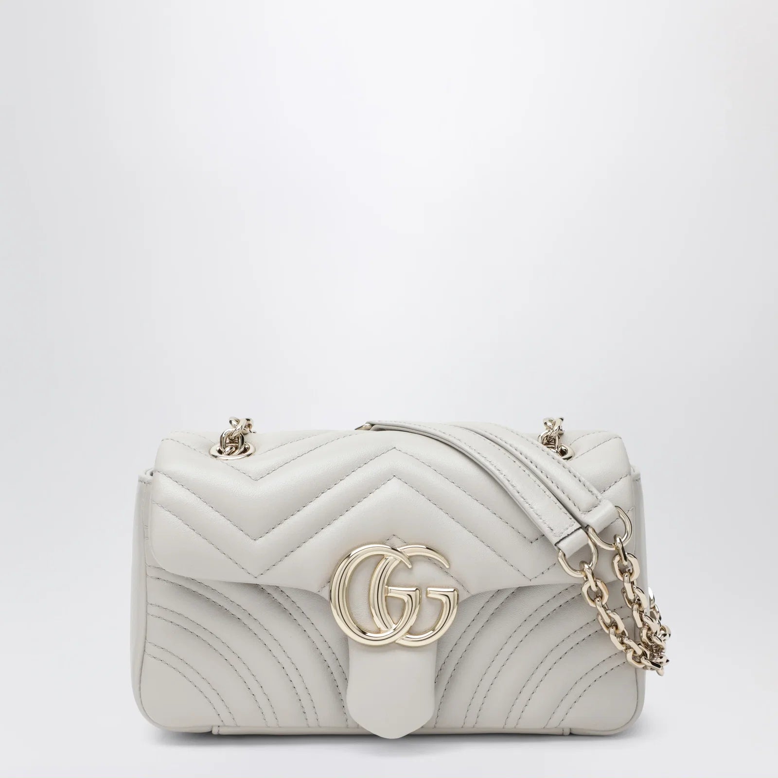 GUCCI Small white GG Marmont shoulder bag