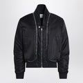 Alexander McQueen Black nylon zip bomber
