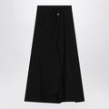 Balenciaga Draped black skirt in crêpe