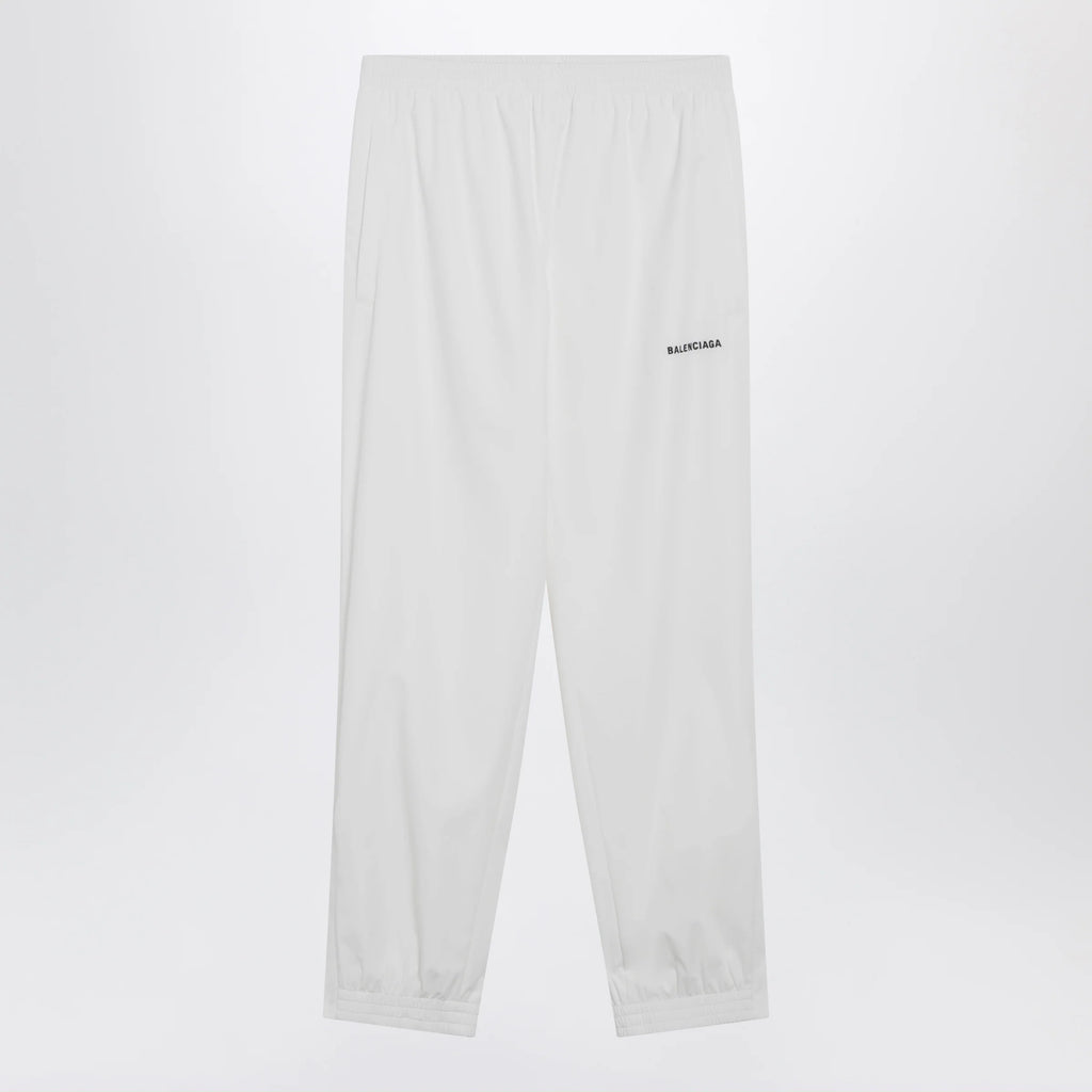 Balenciaga Logo jogging pants in white polyester