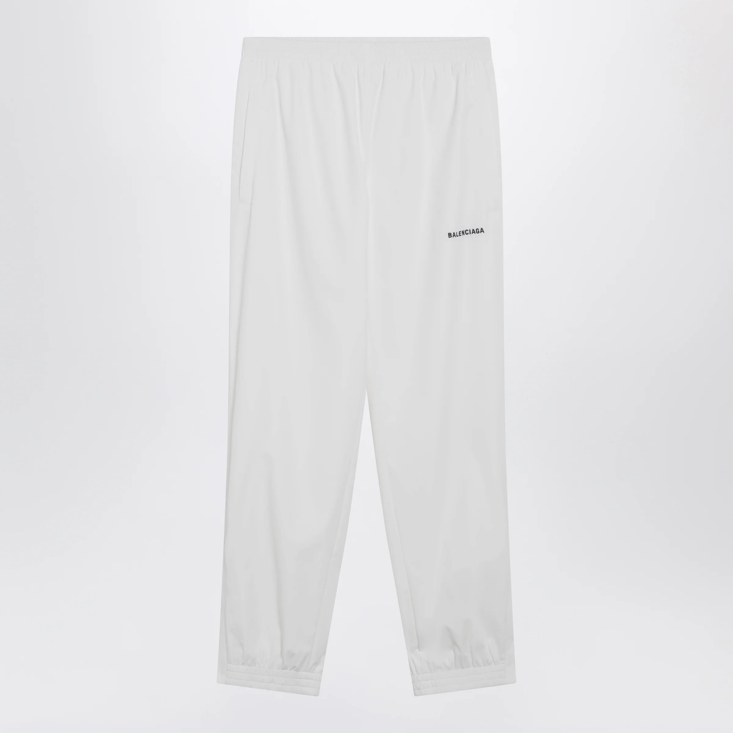 Balenciaga Logo jogging pants in white polyester
