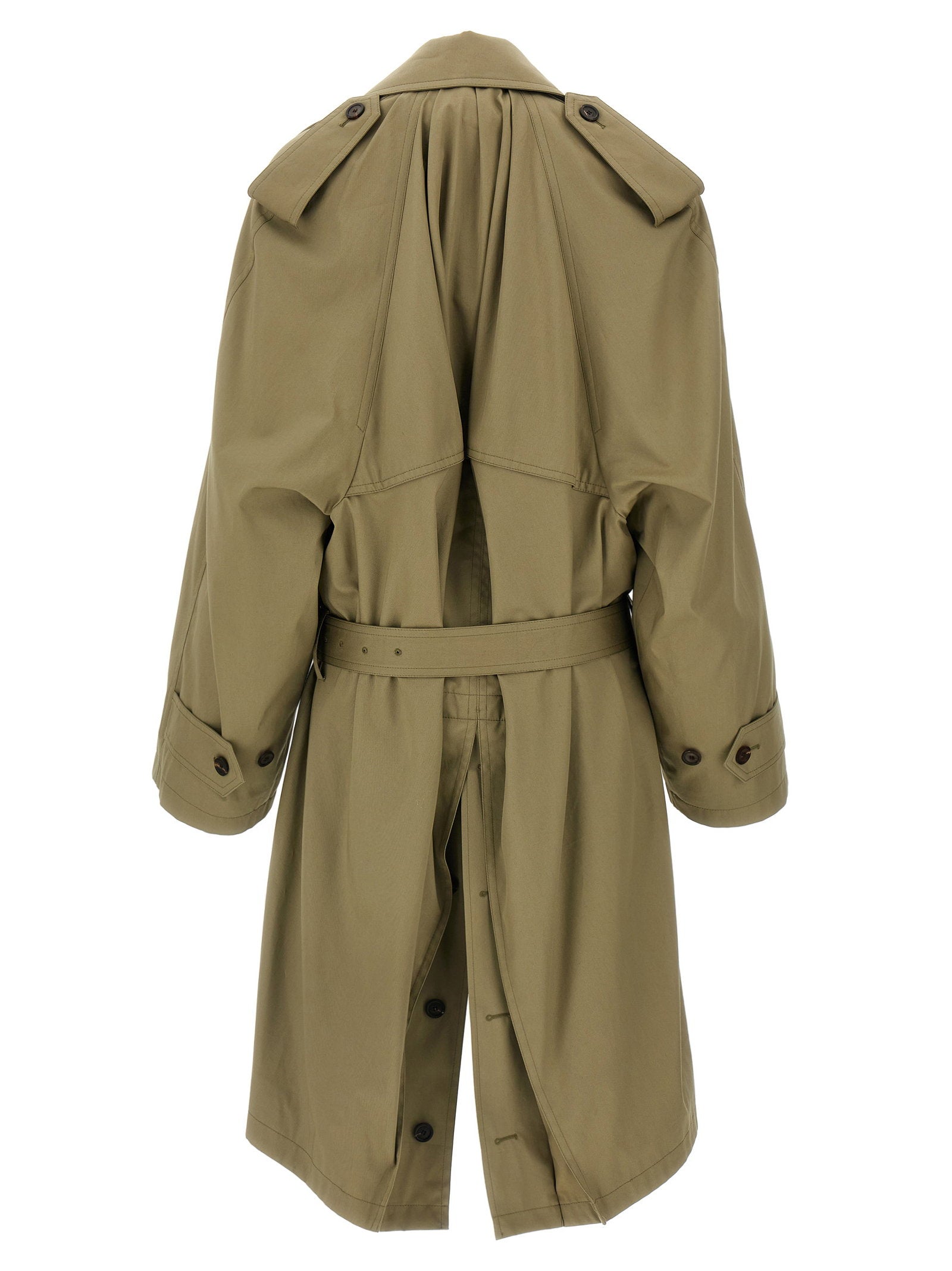 Balenciaga Draped Neck Trench Coat