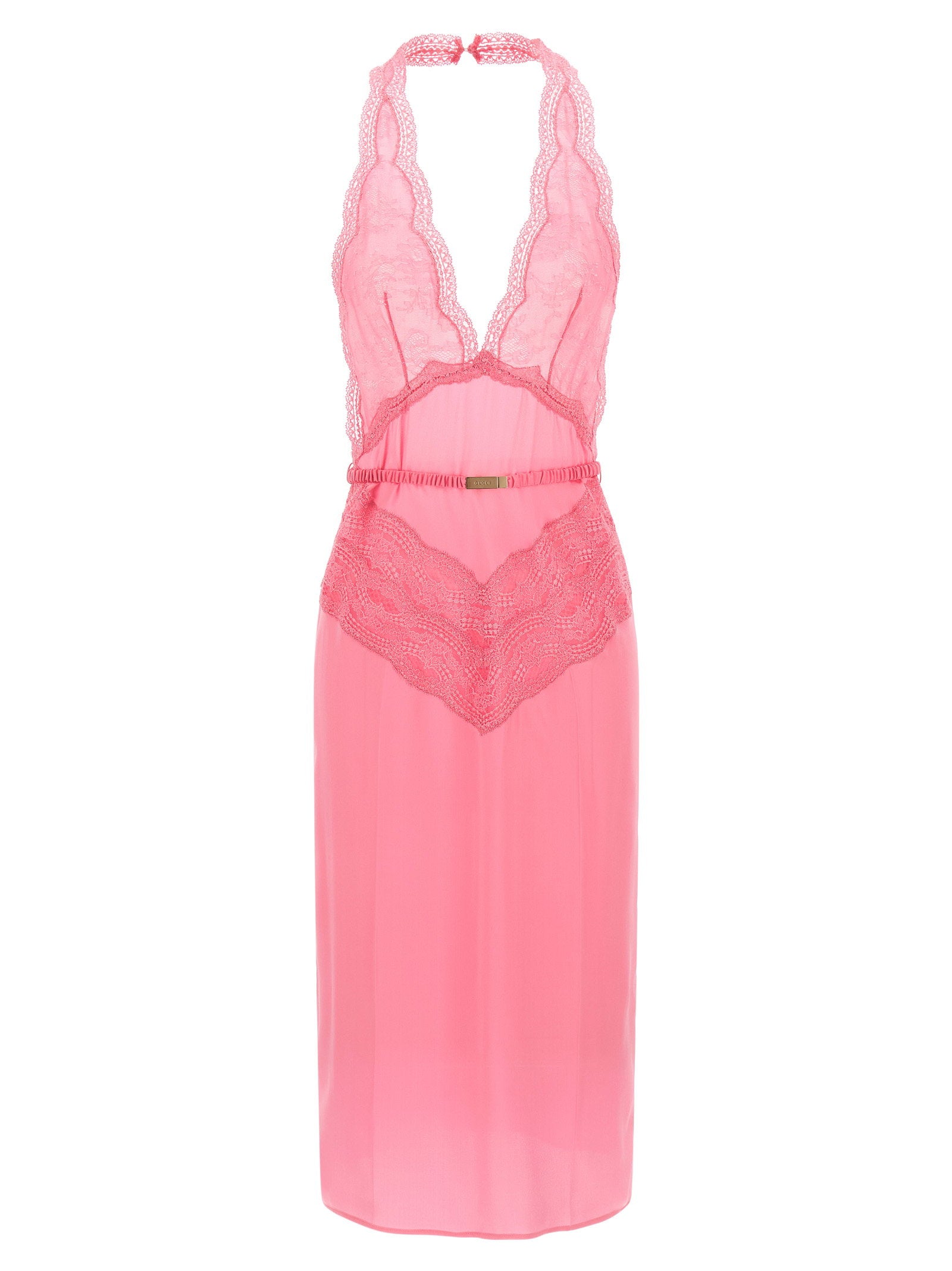 Gucci Satin And Lace Dress