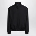 GUCCI Blue zip-up jacket in wool-blend twill