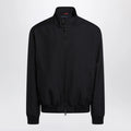 GUCCI Blue zip-up jacket in wool-blend twill