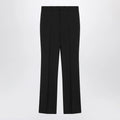 GUCCI Black wool pinstripe trousers