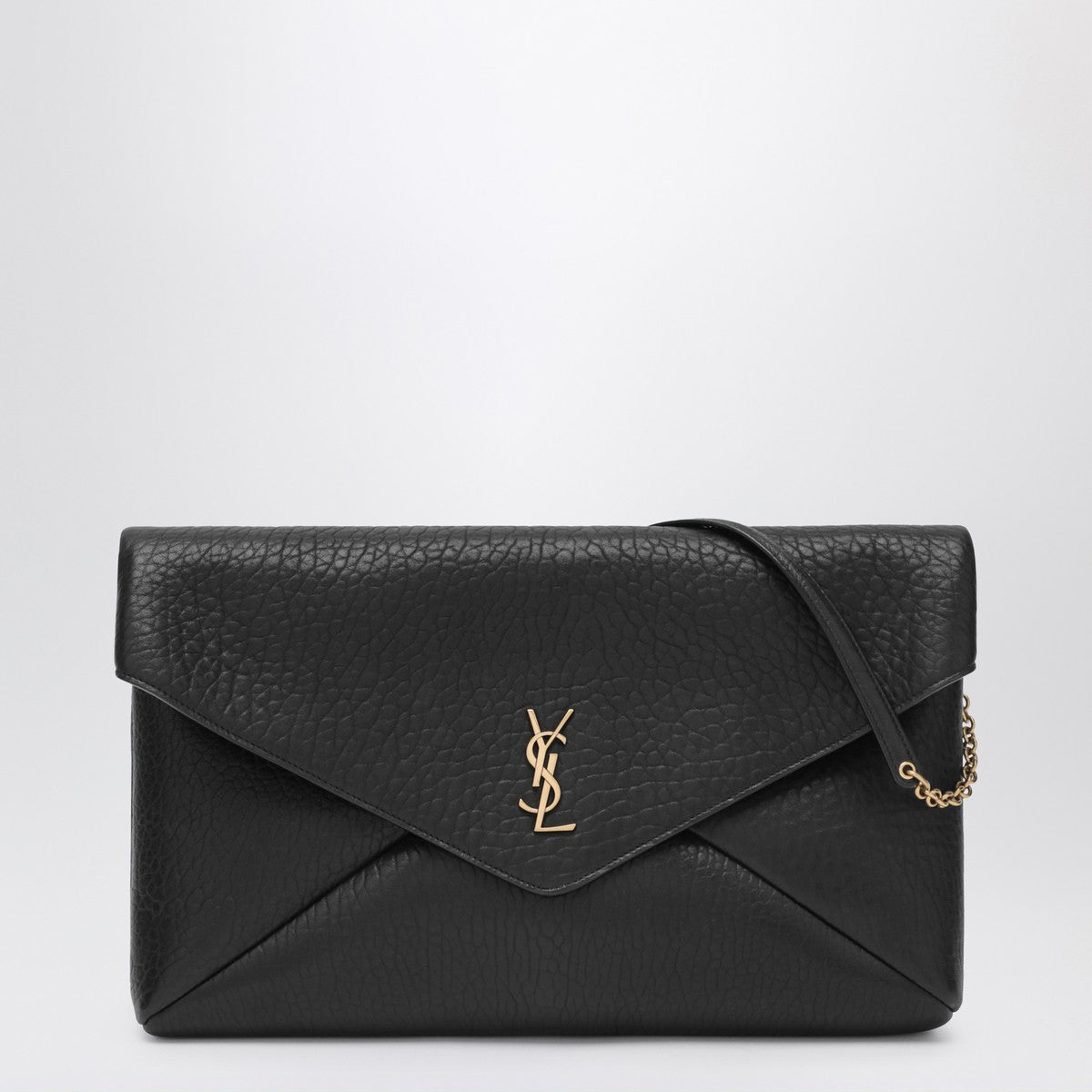 Saint Laurent Cassandre XXL black envelope bag with chain