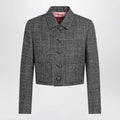 GUCCI Cropped wool jacket with black/white texture