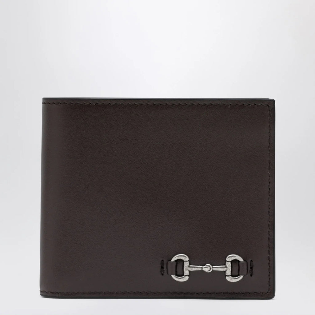 GUCCI Cocoa bi-fold wallet with Horsebit