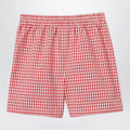 GUCCI Red/white checked cotton shorts