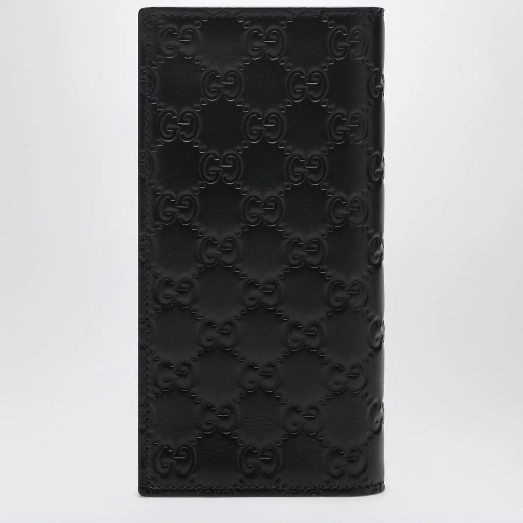 GUCCI Black GG Emblem long wallet