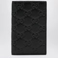 GUCCI Black GG Emblem vertical card holder