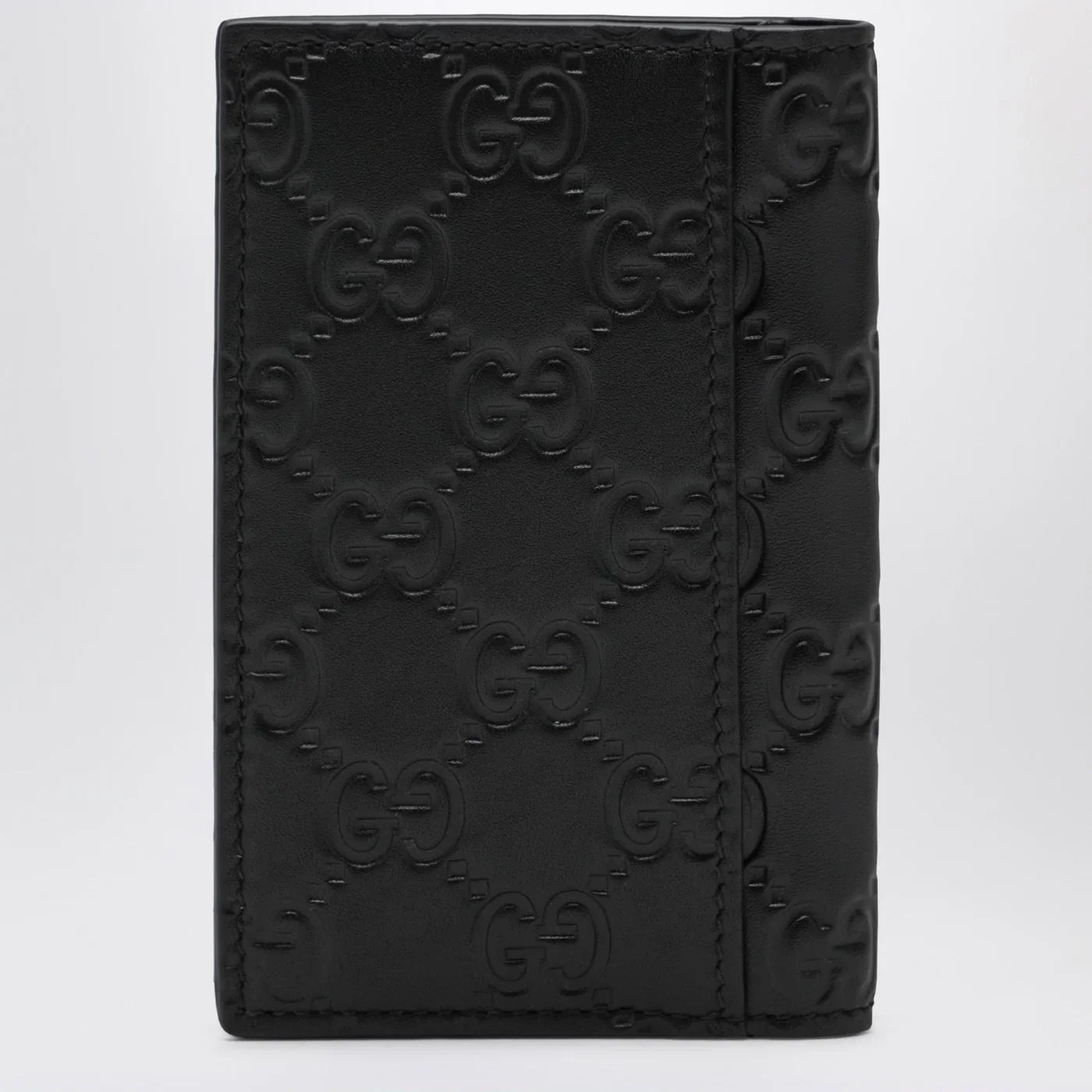 GUCCI Black GG Emblem vertical card holder