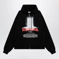 Balenciaga Oversized zip hoodie in black cotton