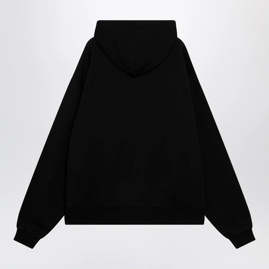 Balenciaga Oversized zip hoodie in black cotton